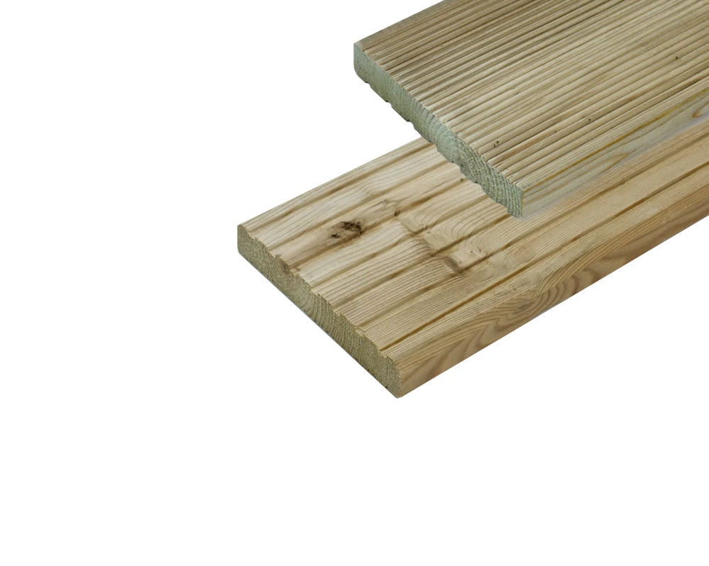 Douglas Vlonderplank 2.4 x 13.8 cm (24 x 138 mm) Groen Geïmpregneerd - Lengte 400 cm - Afbeelding 1